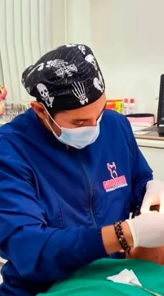Especialista del equipo atendiendo a un paciente